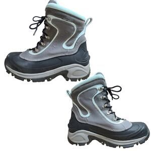 Columbia Bug a Boot Blue Gray Mid Lace Up Thinsulate Waterproof Boots Women's 9